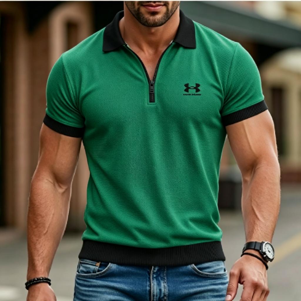 Everyday Solid Color Retro Short Sleeve Collared Shirt