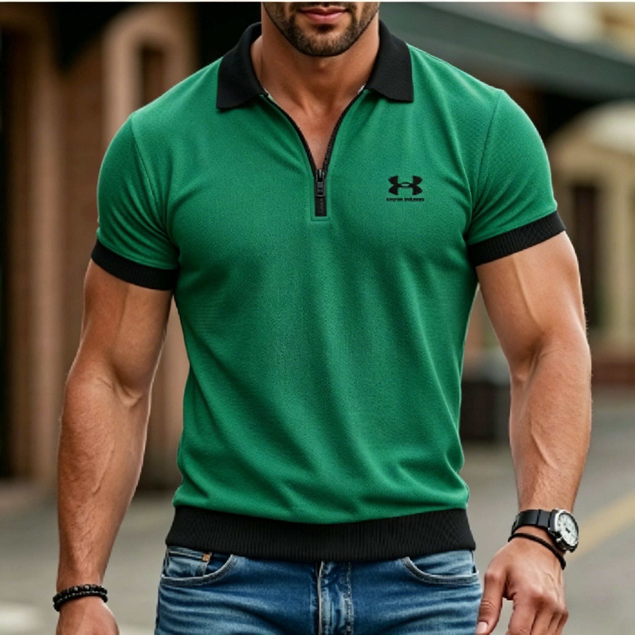 Everyday Solid Color Retro Short Sleeve Collared Shirt