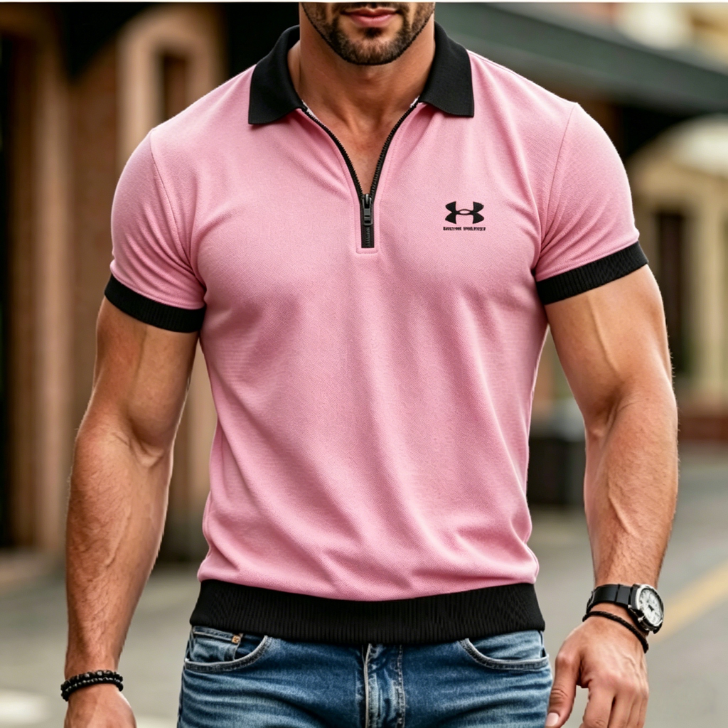 Everyday Solid Color Retro Short Sleeve Collared Shirt