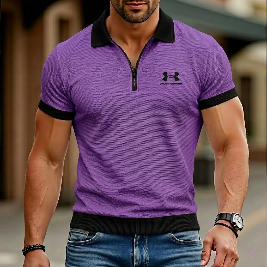 Everyday Solid Color Retro Short Sleeve Collared Shirt