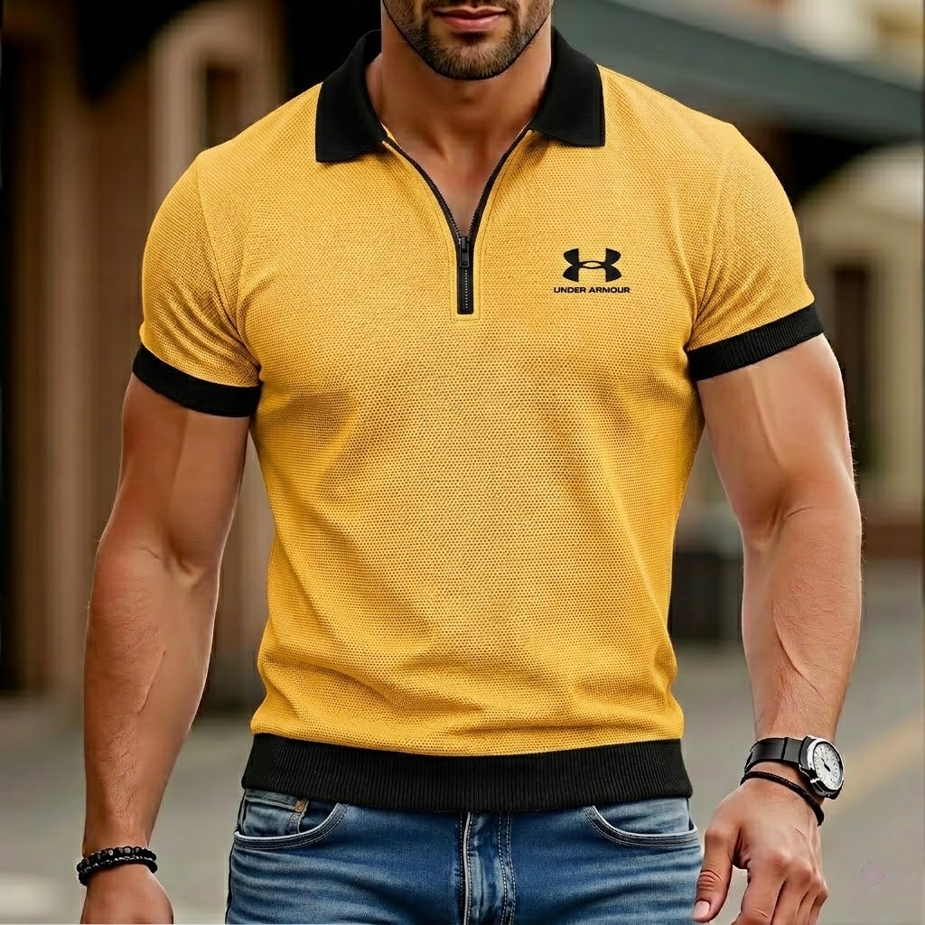 Everyday Solid Color Retro Short Sleeve Collared Shirt