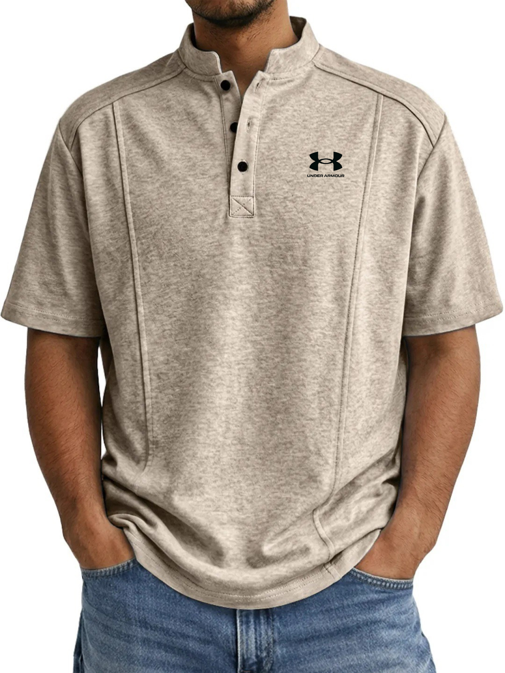 Classic Comfort Henley Polo Shirt