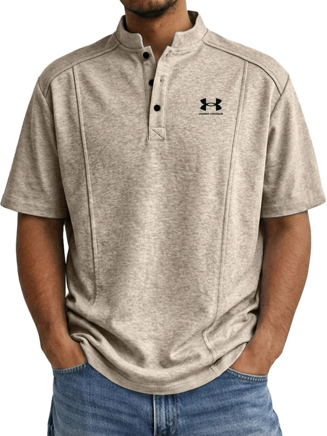 Classic Comfort Henley Polo Shirt