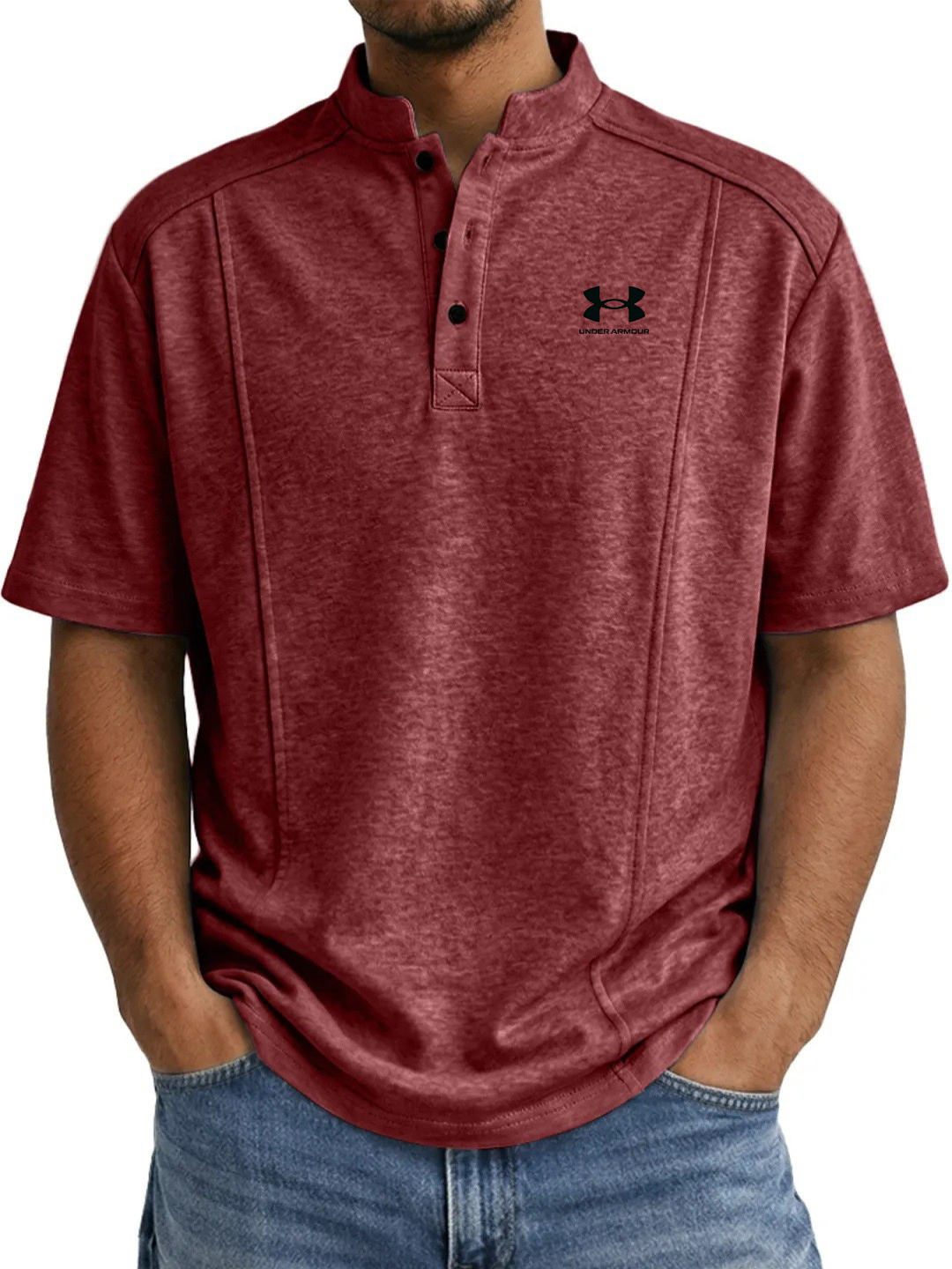 Classic Comfort Henley Polo Shirt