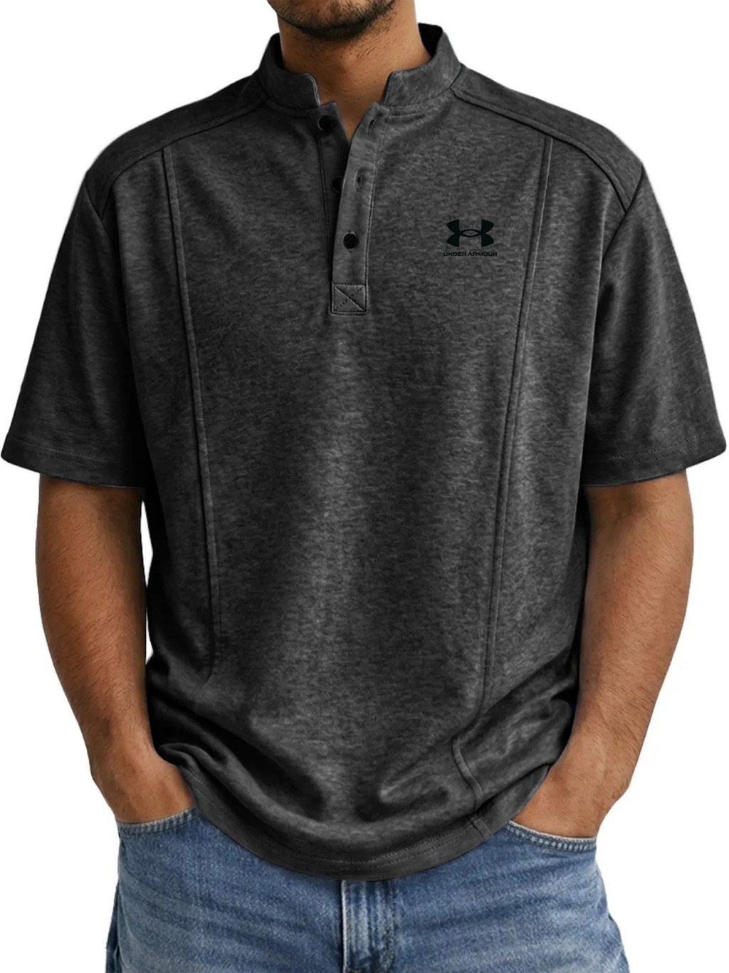 Classic Comfort Henley Polo Shirt
