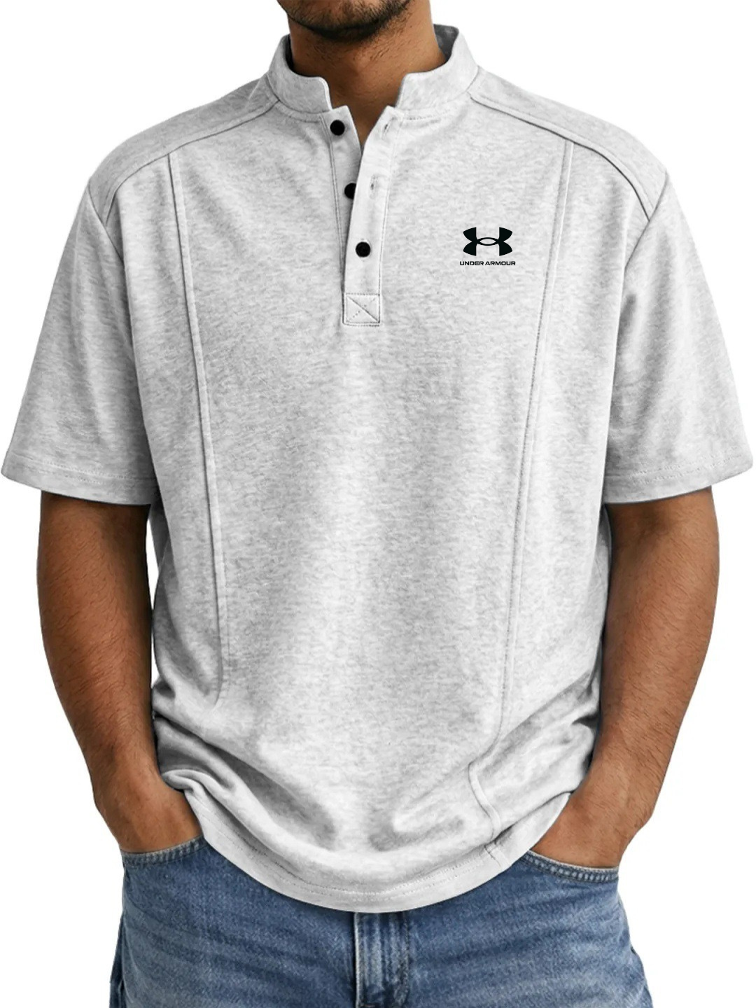 Classic Comfort Henley Polo Shirt