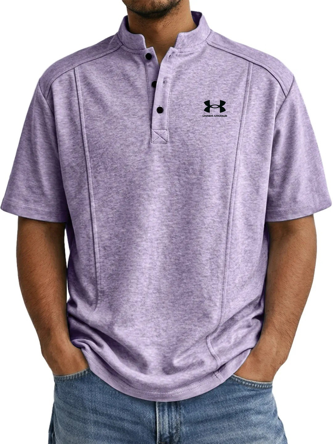 Classic Comfort Henley Polo Shirt