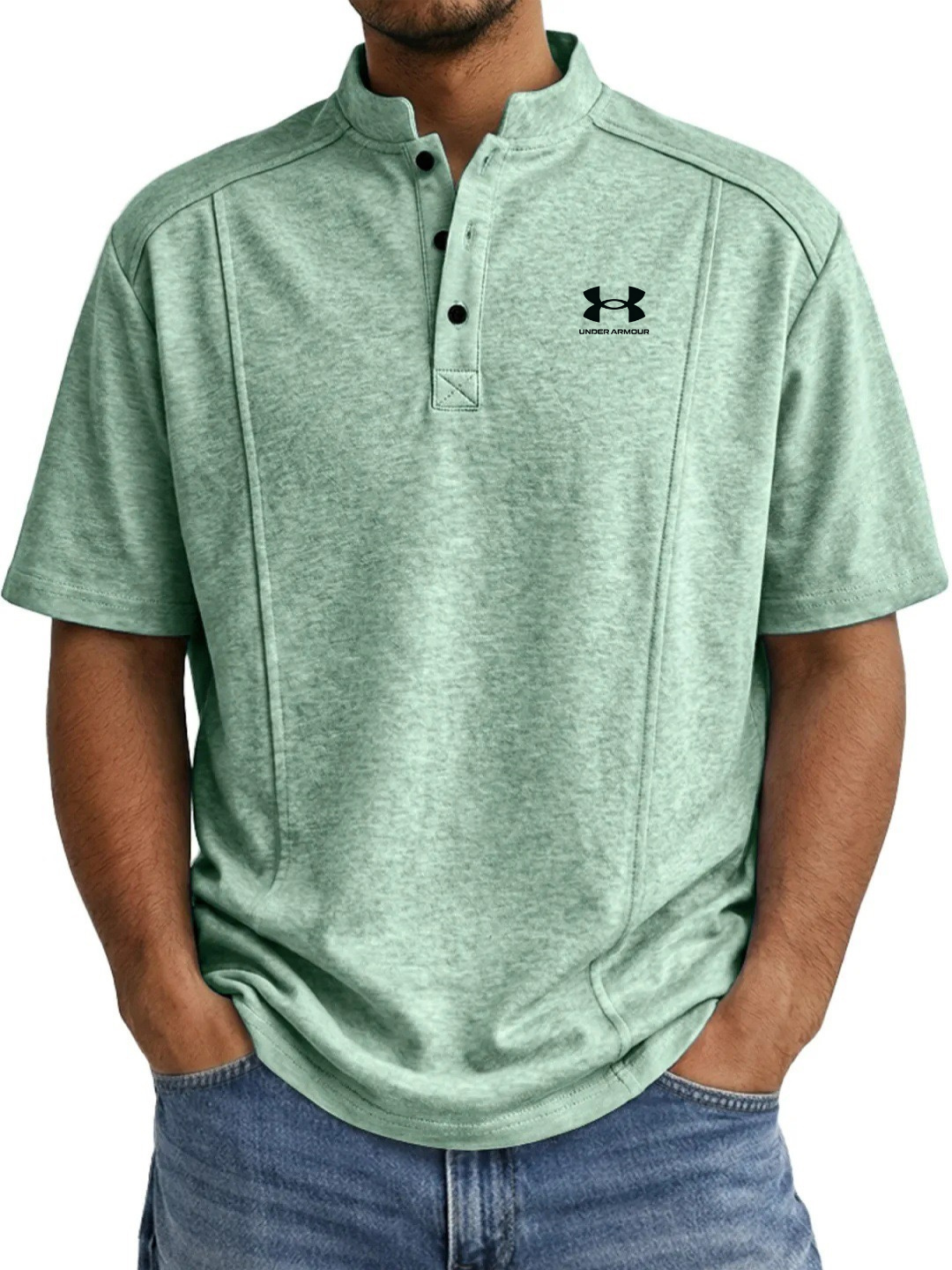 Classic Comfort Henley Polo Shirt